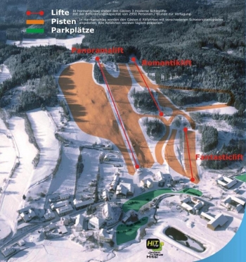 Pistenplan  im Skigebiet Harmanschlag - ein Skigebiet in Niederösterreich