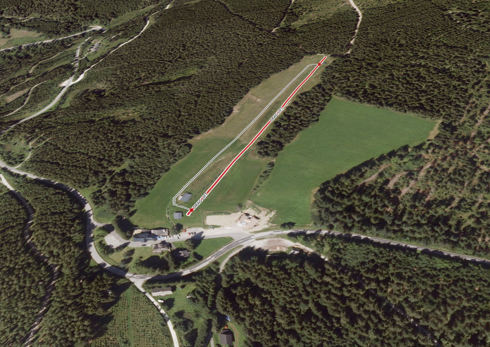 Pistenplan  im Skigebiet Fischbach - ein Skigebiet in Steiermark