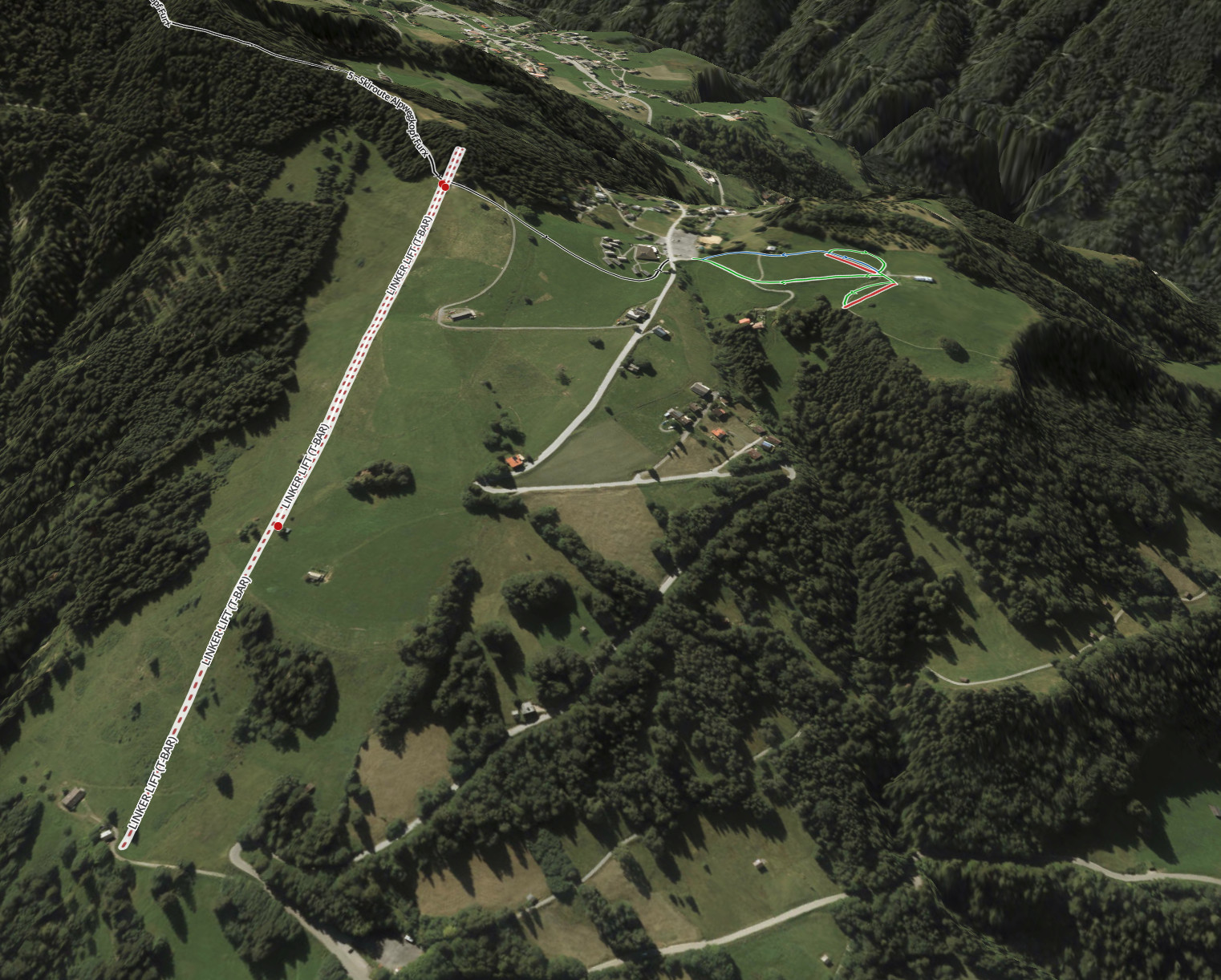 Pistenplan  im Skigebiet Furx - ein Skigebiet in Vorarlberg