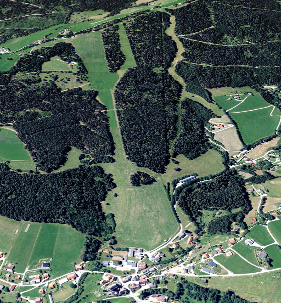 Pistenplan  im Skigebiet Hirschegg - ein Skigebiet in Steiermark
