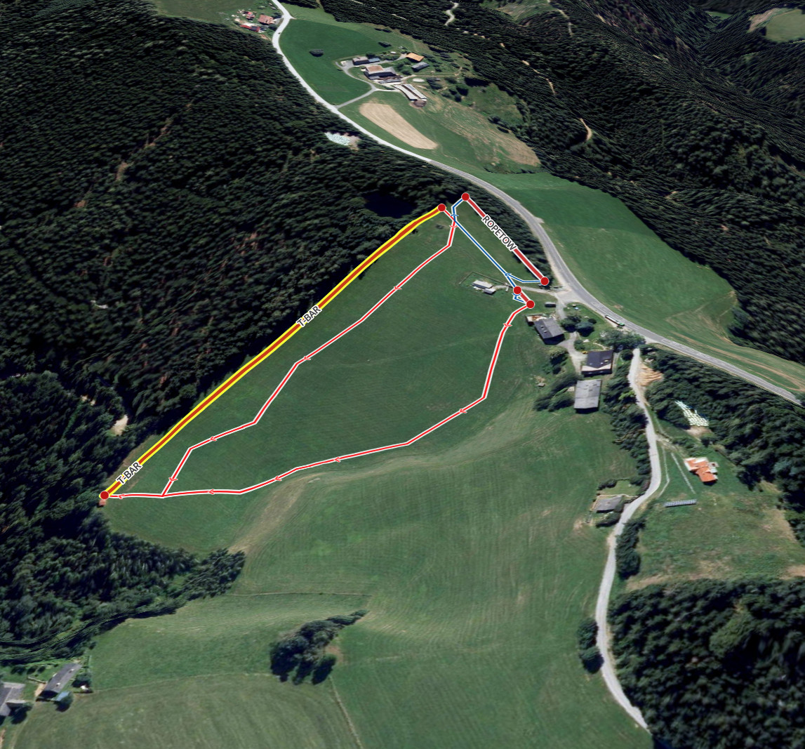 Pistenplan  im Skigebiet Trahütten - ein Skigebiet in Steiermark