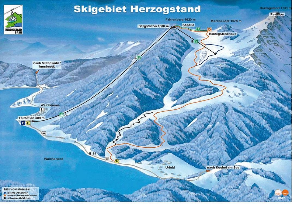 Skigebiet Walchensee - Herzogstand Oberbayern Deutschland - Webcams ...