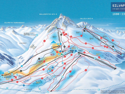 Pistenplan  im Skigebiet Galtür - ein Skigebiet in Tirol