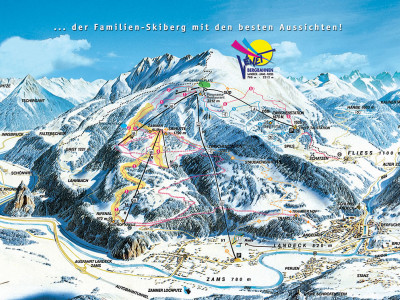 Pistenplan  im Skigebiet Venet - Landeck/Zams/Fließ - ein Skigebiet in Tirol