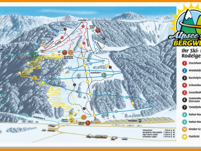 Pistenplan  im Skigebiet Immenstadt - Alpsee Bergwelt - ein Skigebiet in Allgäu