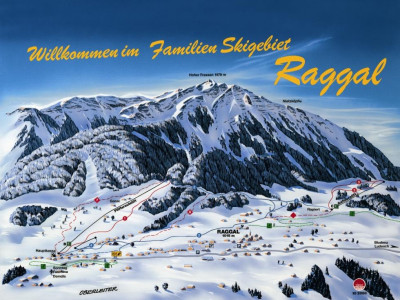 Pistenplan  im Skigebiet Raggal - ein Skigebiet in Vorarlberg