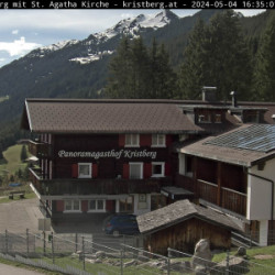 Webcam GH Kristberg / St. Agatha Kirche / Kristbergbahn - Silbertal