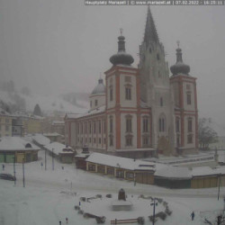 Webcam Hauptplatz mit Basilika / Mariazell - Bürgeralpe