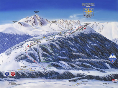 Pistenplan  im Skigebiet Oberperfuss - Rangger Köpfl - ein Skigebiet in Tirol