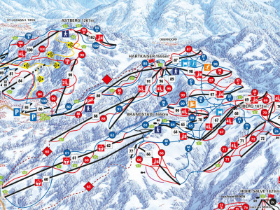 Pistenplan Skiwelt im Skigebiet Brixen im Thale - ein Skigebiet in Tirol