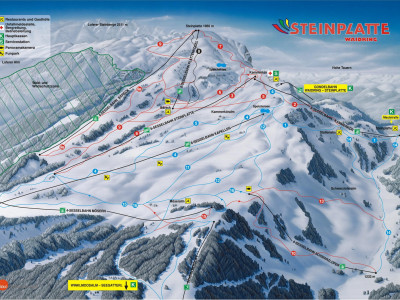 Pistenplan  im Skigebiet Steinplatte - Winkelmoosalm - ein Skigebiet in Tirol