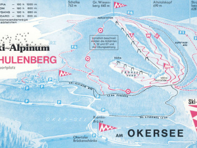 Pistenplan  im Skigebiet Schulenberg - Skialpinum - ein Skigebiet in Harz