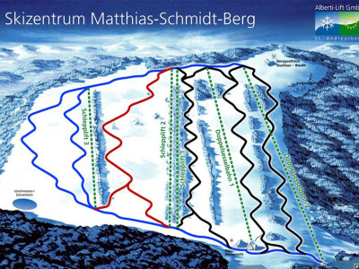 Pistenplan  im Skigebiet St. Andreasberg - Matthias-Schmidt-Berg - ein Skigebiet in Harz