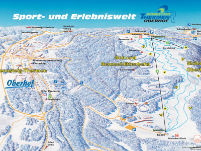 Pistenplan  im Skigebiet Oberhof - ein Skigebiet in Thüringer Wald