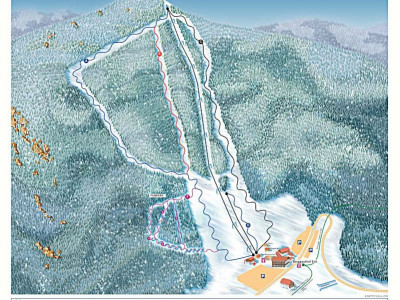 Pistenplan  im Skigebiet Eck-Riedelstein - ein Skigebiet in Bayerischer Wald