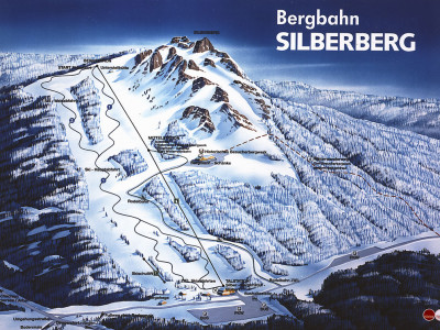 Pistenplan  im Skigebiet Bodenmais - Silberberg - ein Skigebiet in Bayerischer Wald