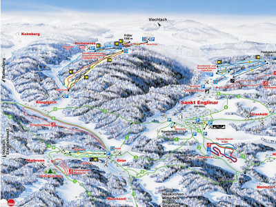 Pistenplan  im Skigebiet St. Englmar - ein Skigebiet in Bayerischer Wald