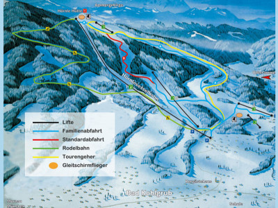 Pistenplan  im Skigebiet Bad Kohlgrub - Hörnle - ein Skigebiet in Oberbayern