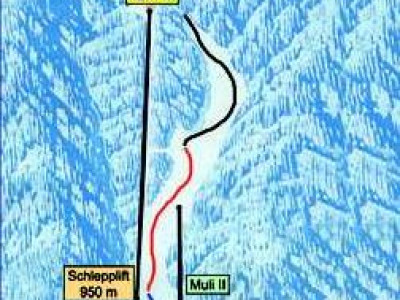 Pistenplan  im Skigebiet Kreuth - Hirschberg - ein Skigebiet in Oberbayern