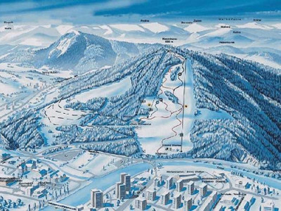 Pistenplan  im Skigebiet Kubinska Hola - ein Skigebiet in Kleine Fatra