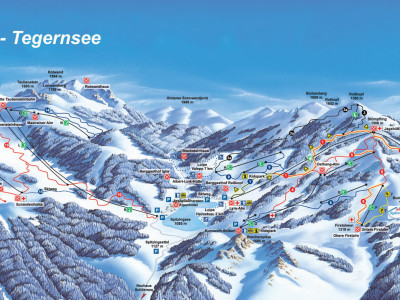 Pistenplan  im Skigebiet Spitzingsee-Tegernsee - ein Skigebiet in Oberbayern