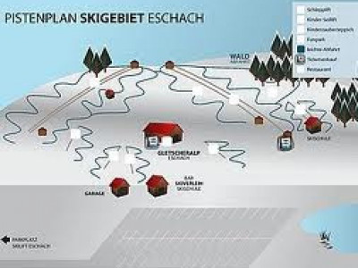 Pistenplan  im Skigebiet Eschach - Schwärzenlifte - ein Skigebiet in Allgäu