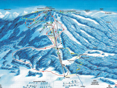 Pistenplan  im Skigebiet Immenstadt - Mittag - ein Skigebiet in Allgäu