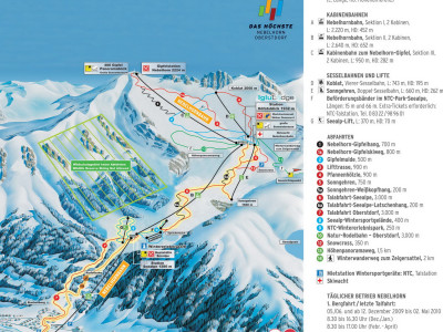 Pistenplan  im Skigebiet Oberstdorf - Nebelhorn - ein Skigebiet in Allgäu