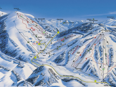 Pistenplan  im Skigebiet Feldberg - ein Skigebiet in Schwarzwald