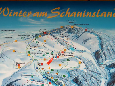 Pistenplan  im Skigebiet Hofsgrund - Schauinsland - ein Skigebiet in Schwarzwald