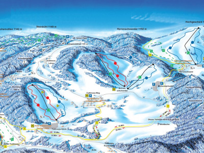 Pistenplan  im Skigebiet Todtmoos - ein Skigebiet in Schwarzwald