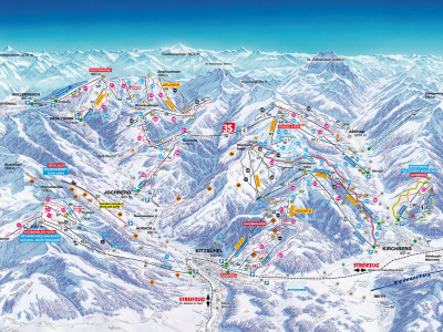 Pistenplan Kitzbühel im Skigebiet Mittersill - Kitzbuehel - ein Skigebiet in Salzburger Land