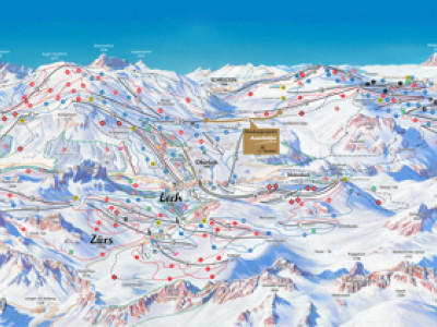 Pistenplan  im Skigebiet Lech - Zürs - ein Skigebiet in Vorarlberg