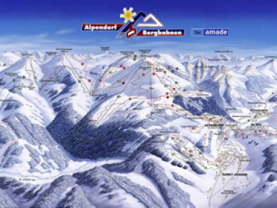 Pistenplan  im Skigebiet Goldegg - ein Skigebiet in Salzburger Land