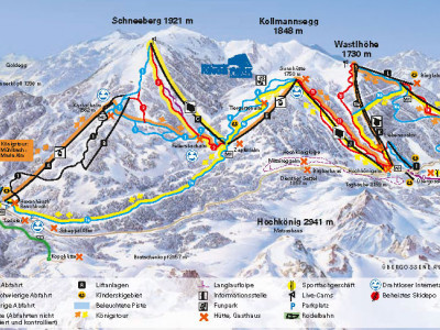 Pistenplan Mühlbach im Skigebiet Hochkönig - Dienten - ein Skigebiet in Salzburger Land