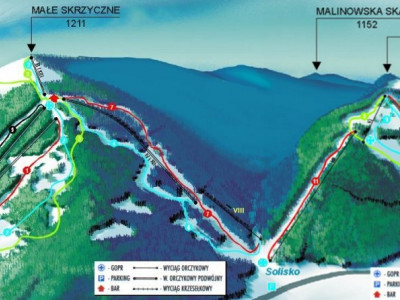 Pistenplan Szczyrk alles im Skigebiet Szczyrk - ein Skigebiet in Beskiden