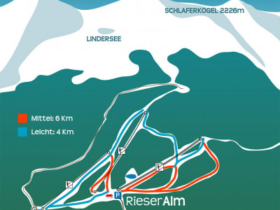 Pistenplan  im Skigebiet Obdach - Rieseralm - ein Skigebiet in Steiermark