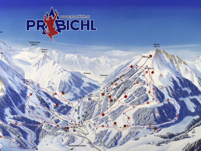 Pistenplan  im Skigebiet Präbichl - ein Skigebiet in Steiermark