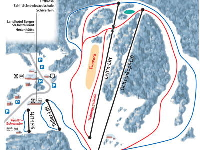 Pistenplan  im Skigebiet St. Jakob im Walde - ein Skigebiet in Steiermark