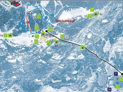 Pistenplan  im Skigebiet Schöckl - ein Skigebiet in Steiermark