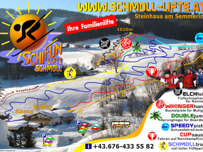 Pistenplan  im Skigebiet Steinhaus - Schmolllifte - ein Skigebiet in Steiermark