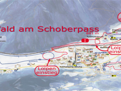 Pistenplan  im Skigebiet Sonnberglifte - ein Skigebiet in Steiermark