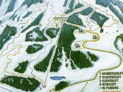 Pistenplan  im Skigebiet Losenstein - Hohe Dirn - ein Skigebiet in Oberösterreich