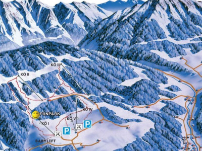 Pistenplan  im Skigebiet Hollenstein a. d. Ybbs - ein Skigebiet in Niederösterreich