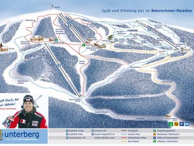 Pistenplan  im Skigebiet Pernitz - Unterberg - ein Skigebiet in Niederösterreich