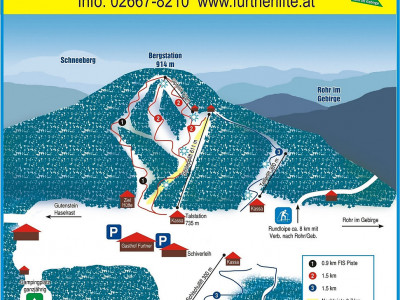 Pistenplan  im Skigebiet Rohr im Gebirge - ein Skigebiet in Niederösterreich
