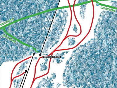 Pistenplan  im Skigebiet Mönichwald - Hochwechsellifte  - ein Skigebiet in Steiermark