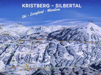 Pistenplan  im Skigebiet Kristbergbahn - Silbertal - ein Skigebiet in Vorarlberg