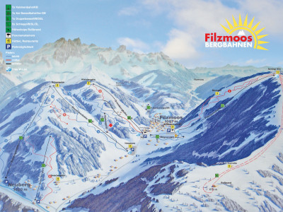 Pistenplan  im Skigebiet Filzmoos - ein Skigebiet in Salzburger Land