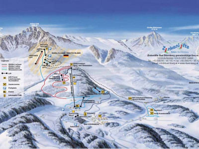 Pistenplan  im Skigebiet Hallein Dürrnberg - ein Skigebiet in Salzburger Land